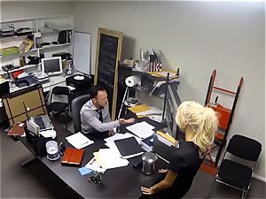Katerina Kay keeps her job by screwing the boss