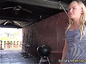 Melissa May Works On 2 black spears At A Glory fuck-hole